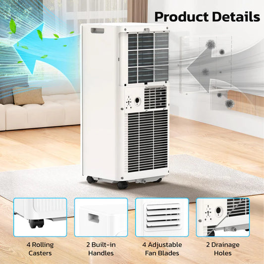 8000/10000 BTU Portable Air Conditioners 4 Modes with with Fast Cooling Self-Evaporation System A4216A