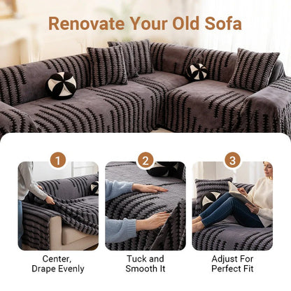 📢50% OFF !⏰Soft Plush Non-Slip Couch Cover