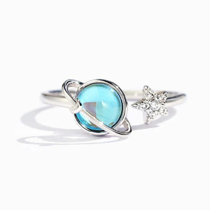 Star and Moon Ring For Daughter