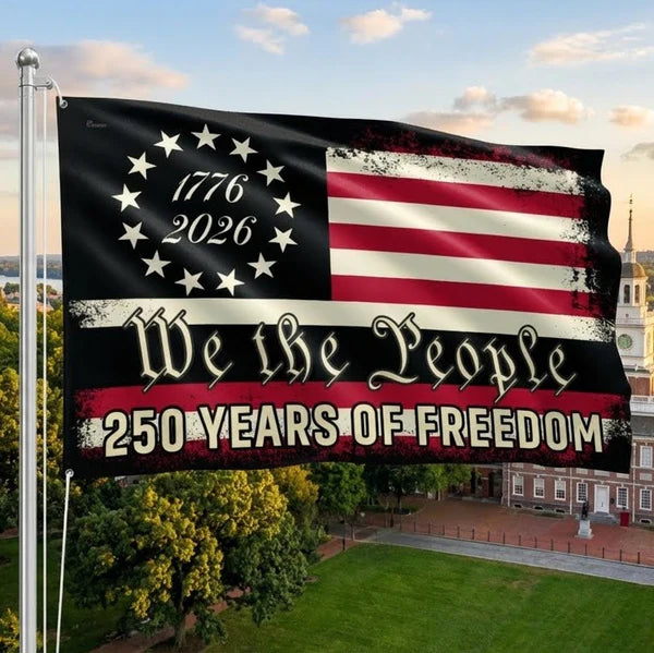 We The People 250 Grommet Flag for Semiquincentennial