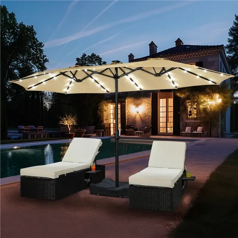 Patio Umbrella with Solar Lights