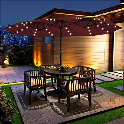 Patio Umbrella with Solar Lights