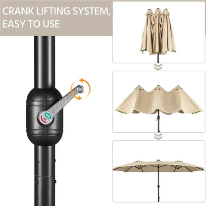 Patio Umbrella with Solar Lights