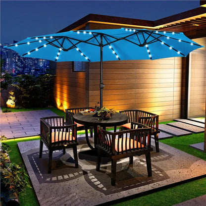 Patio Umbrella with Solar Lights