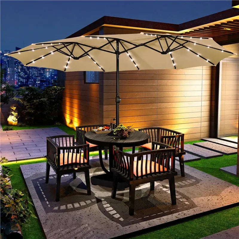 Patio Umbrella with Solar Lights