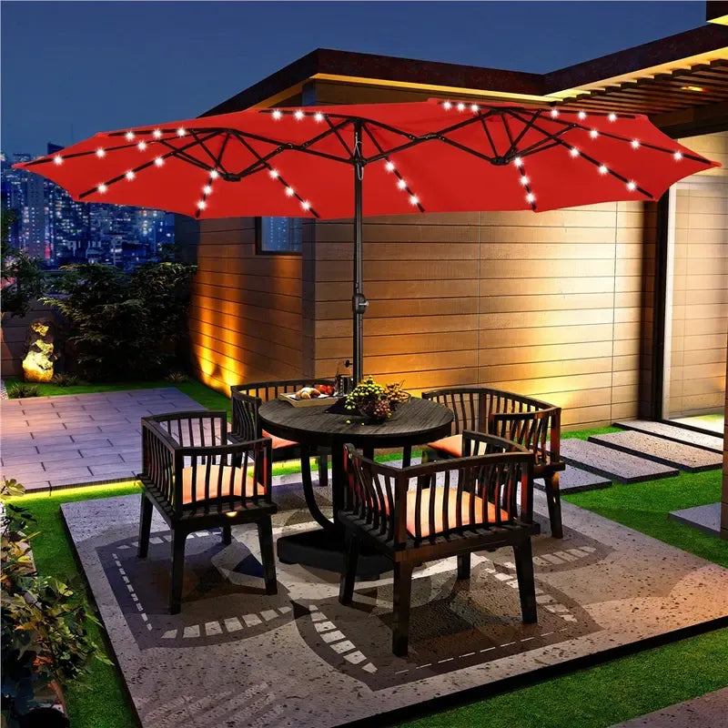 Patio Umbrella with Solar Lights