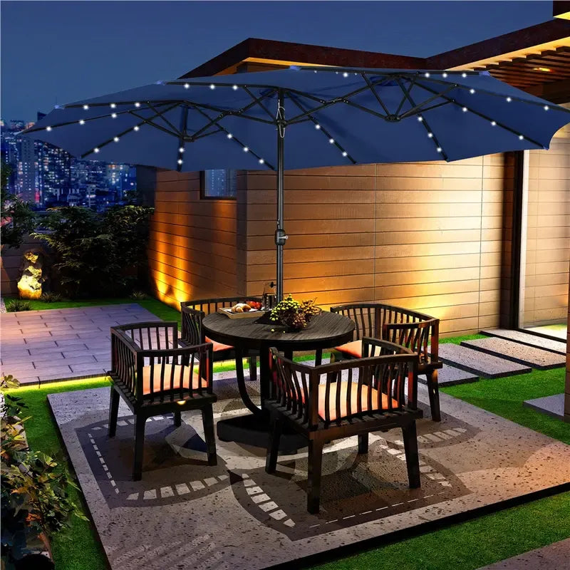 Patio Umbrella with Solar Lights