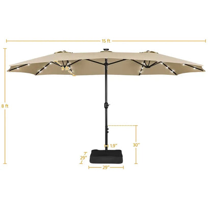 Patio Umbrella with Solar Lights