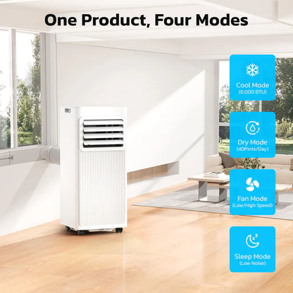 8000/10000 BTU Portable Air Conditioners 4 Modes with with Fast Cooling Self-Evaporation System A4216A