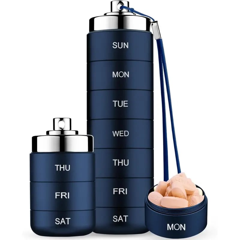 🚀LIMITED OFFER 50% OFF – Shop Now! 🧳💊Metal Travel Pill Organizer
