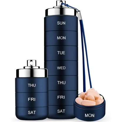 🚀LIMITED OFFER 50% OFF – Shop Now! 🧳💊Metal Travel Pill Organizer
