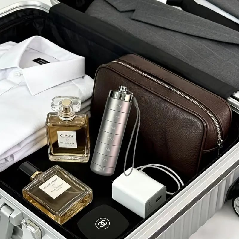 🚀LIMITED OFFER 50% OFF – Shop Now! 🧳💊Metal Travel Pill Organizer