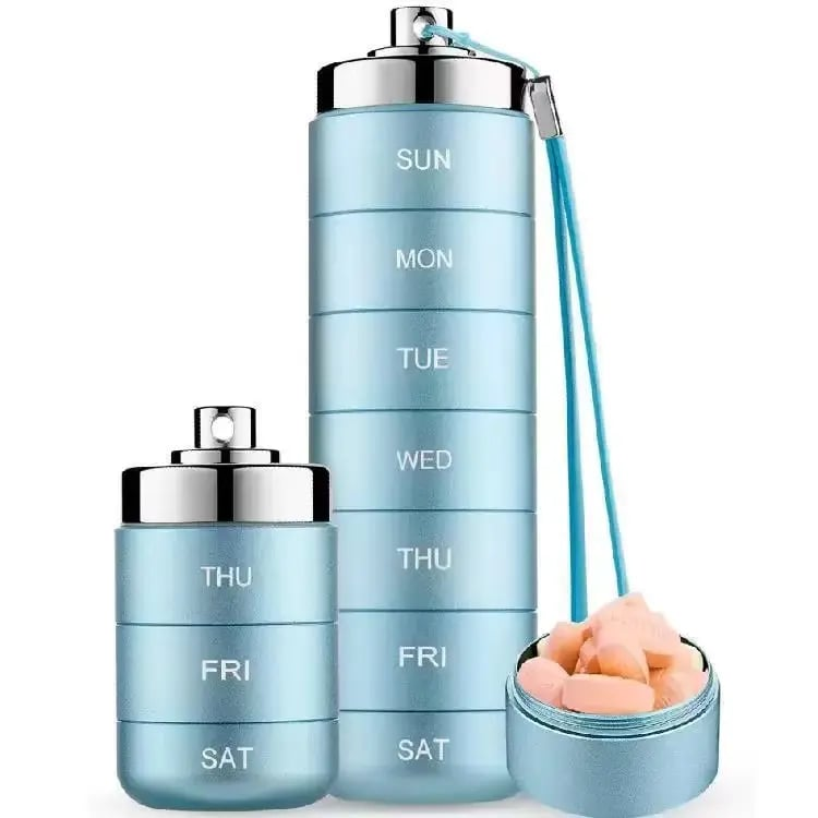 🚀LIMITED OFFER 50% OFF – Shop Now! 🧳💊Metal Travel Pill Organizer