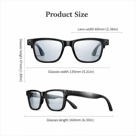 AI Smart Camera Glasses with AR Navigation, Real-Time Translation