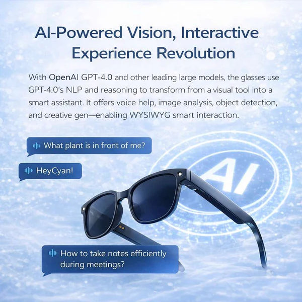 AI Smart Camera Glasses with AR Navigation, Real-Time Translation
