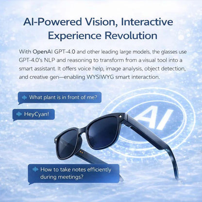AI Smart Camera Glasses with AR Navigation, Real-Time Translation