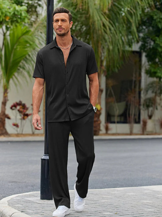 Casual Loose Fit Shirt Sets