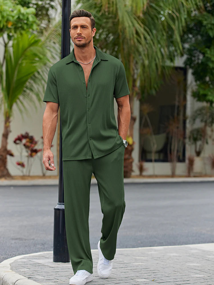 Casual Loose Fit Shirt Sets