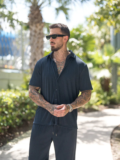 Casual Loose Fit Shirt Sets