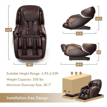 Zero-Gravity Shiatsu Massage Chair With Heating (SL-Track)