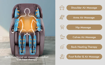 Zero-Gravity Shiatsu Massage Chair With Heating (SL-Track)
