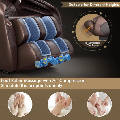 Zero-Gravity Shiatsu Massage Chair With Heating (SL-Track)
