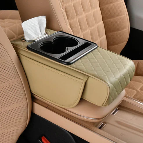 Multifunctional PU Leather Car Armrest Box Mat