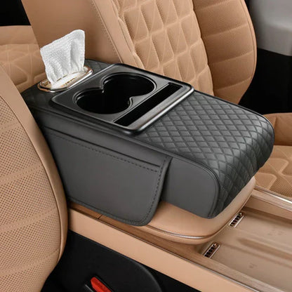 Multifunctional PU Leather Car Armrest Box Mat
