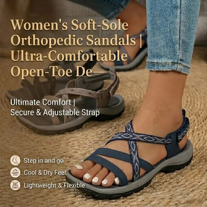 🔥 One-Day Deal – 60% OFF Ends Tonight Women's Soft-Sole Comfort Sandals | Lightweight Open-Toe Design 🌟