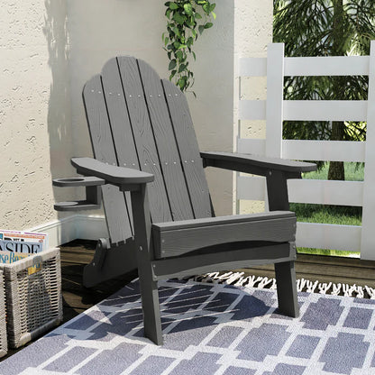 Pocklad Foldable Adirondack Chairs with Cup Holders