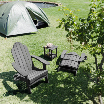 Pocklad Foldable Adirondack Chairs with Cup Holders