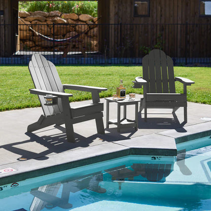 Pocklad Foldable Adirondack Chairs with Cup Holders