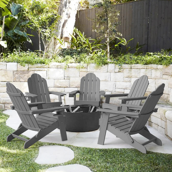 Pocklad Foldable Adirondack Chairs with Cup Holders