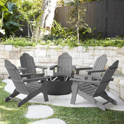 Pocklad Foldable Adirondack Chairs with Cup Holders