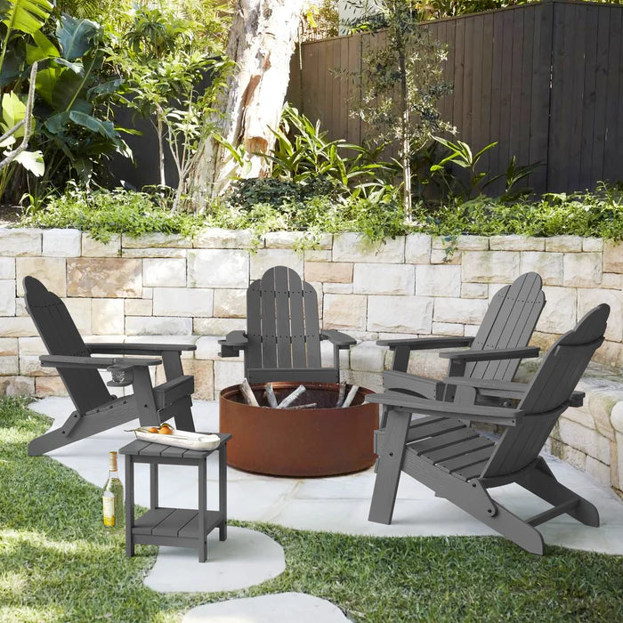 Pocklad Foldable Adirondack Chairs with Cup Holders