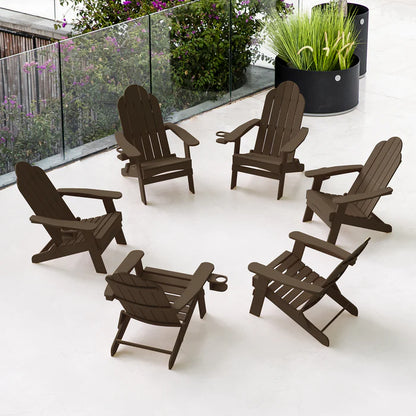 Pocklad Foldable Adirondack Chairs with Cup Holders