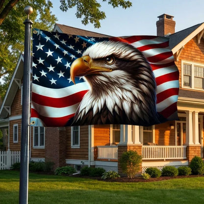 America 250th Anniversary Patriotic Eagle American Grommet Flag