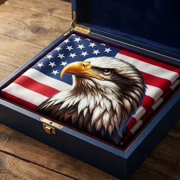 America 250th Anniversary Patriotic Eagle American Grommet Flag
