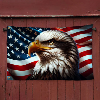 America 250th Anniversary Patriotic Eagle American Grommet Flag