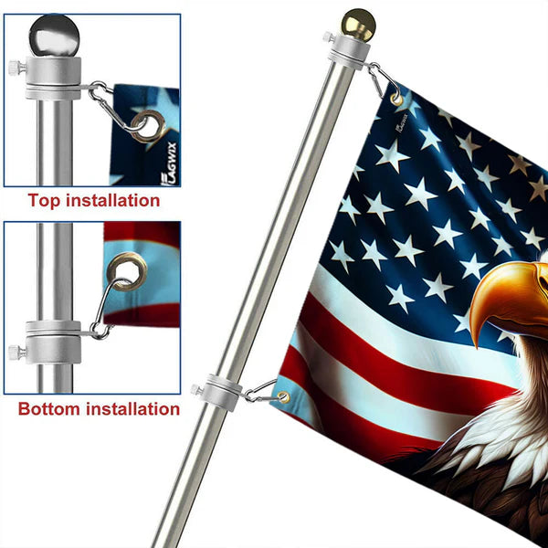 America 250th Anniversary Patriotic Eagle American Grommet Flag