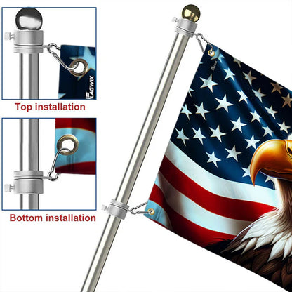 America 250th Anniversary Patriotic Eagle American Grommet Flag